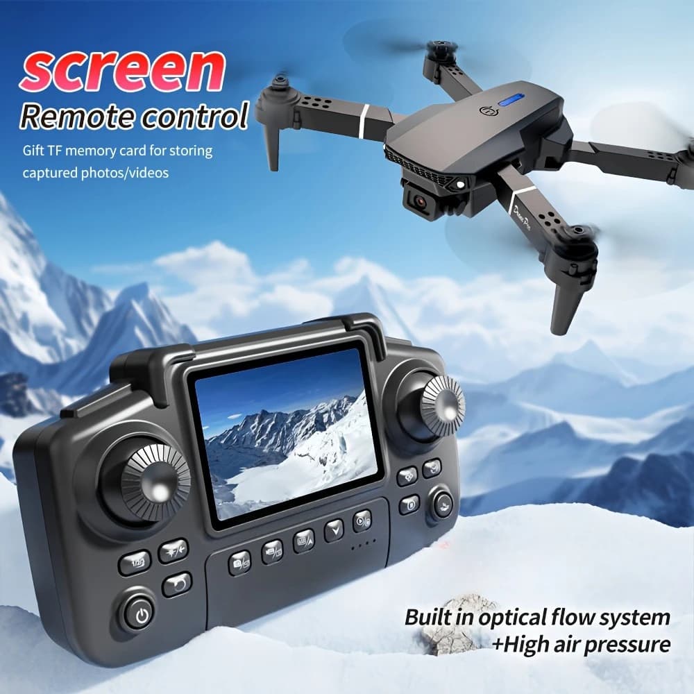 The 2026 Upgraded E88PRO MAX Foldable Drone Features Dual Cameras, Extra Batteries, an 8K Screen for Remote Control, and One-click Return-to-home Functionality. Suitable for Beginners, It's an Ideal Independence Day or Holiday Gift.